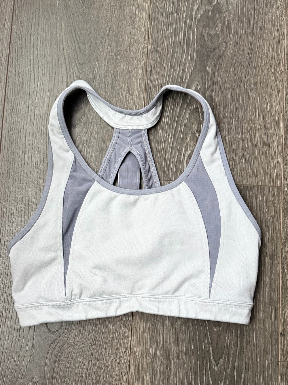 Athleta Gray Performance Sports Bra workout active wear size Small no padding - Picture 2 of 7